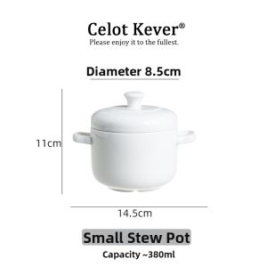 Home Ceramic Egg Steaming Bowl Lid