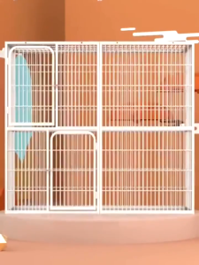 【Ready Stock】Cat Cage Heavy Duty Big Size Large Platform Widened Stable Load - Bearing Stackable Sturdy Pet Cage Cat House with Double Door Buckle Connection Insert Door Lock for Many Cats Large Cats