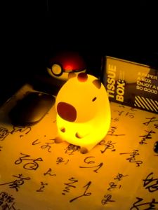 Đèn ngủ Capybara cảm ứng cute silicon điều chỉnh độ sáng decor quà tặng bạn gái sinh nhật SP