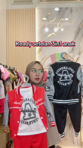 Setelan Jaket 3 in 1 Pakaian Anak Laki-Laki 1-5 Tahun: Fashion Anak Sweater Kaos Dodojie Terbaru