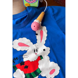 【พร้อมส่ง】「สินค้าลิขสิทธิ์แท้」IRIS KIDS IKS2677 watermelon bunny t-shirt&short ผ้าไม่ยับ ระบายอากาศ แฟชั่นเกาหลี เสื้อเด็กน่ารัก