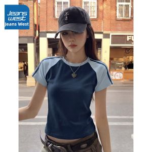 Jeanswest | Áo Thun Tay Ngắn Cổ Tròn Phong Cách Sọc