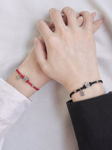 สร้อยข้อมือเงินแท้ 925 ปีงู สร้อยข้อมือเชือกสีแดง 3 ชิ้น ทำมือ ของขวัญสำหรับคู่รัก เครื่องประดับแฟชั่นสำหรับผู้ชายและผู้หญิง