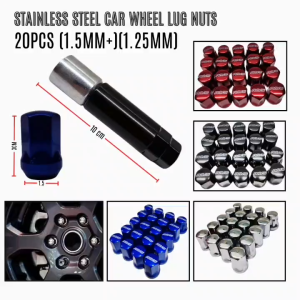 CPA 20PCS STAINLESS STEEL CAR WHEEL LUG NUTS GZ02-X (M12X1.5MM) (M12X1.25MM)