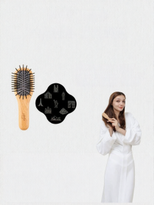 Pfefe | Mini Travel Hair Brush With Cushion For Volume And Portability Set