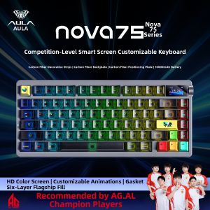 AULA | Wireless Three-Mode Customizable Mechanical Keyboard 80 Keys
