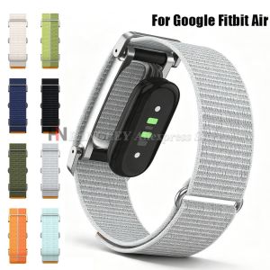 Nylon Strap For Google Fitbit Air Metal Protective Case Ultra-Slim Feather-Light Breathable Quick Release Men Women Watch Bands