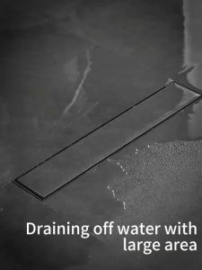 Long Floor Drainer with Cover p trap for Bathroom Hidden Floordrain 304 Stainless Steel
