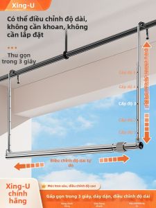 XINGYOU | Wall-mount-free Extendable Telescopic Drying Rack Stainless Steel