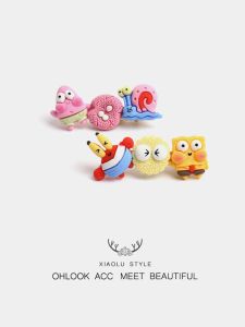 Cartoon Resin Barrettes Duckbill Clip Bangs Side Clip Q Version Sponge Baby Pie Star Crab Boss Little Worm Cute