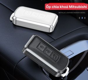Ốp chìa khoá < Viền Kim Loại > Mitsubishi Xpander Outlander Attrage Mirage Pajero chìa thông minh