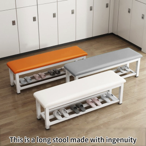 Long bench wooden bench multi-person bench padded sofa bench resting shoe changing long chair