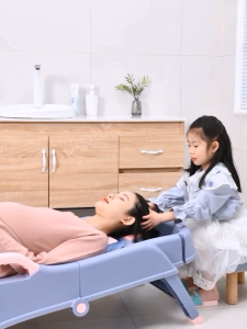 COD เก้าอี้สระผม เก้าอี้แชมพูพับได้ ใช้ได้ทั้งเด็กและผ้ใหญ่ ฟรี ท่อน้ำ รับน้ำหนักได้ 150กก. ขนาดใหญ่พิเศษ มีอ่างรองรับนำ้