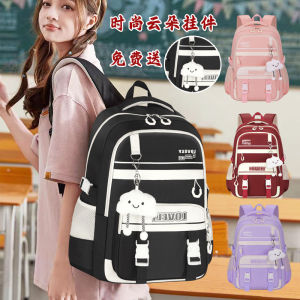 Balo Học Sinh Trung Học Phổ Thông Mới 2026 Dung Tích Lớn Nhẹ Giảm Tải Đeo Vai Đôi Cho Nữ