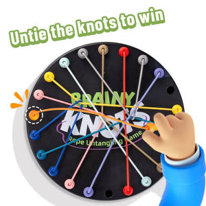 Brainy Knots Rope Untangling Game Twisted Rope Puzzle Game Brain Knots Game Exercise Strategy Thinking Fun Family Game with Multiple Difficulty Levels