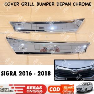 Cover Grill Depan Bumper Sigra 2016 2017 2018 Chrome .
