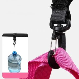 8Pcs Baby Stroller Hooks Rotatable Hanging Clips for Nursery Diaper Bags Shopping Cart Wheelchair Organizers Pushchair Hooks