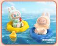 100% Authentic] Bubble Labubu Mart Heartbeat Macaron 2nd Generation Sitting Party Vinyl Face Plush Doll Toy. 