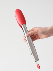 Heat-Resistant Kitchen Food Tongs for Frying and Grilling