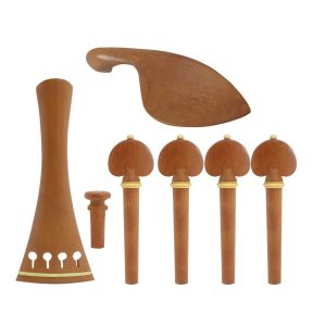 IRIN | IRIN 3/4 4/4 Violin 4 Pcs Tailpiece Tuning Pegs Endpin Chinrest High Grade Jujube Wood Violin Specialized Replacement Parts