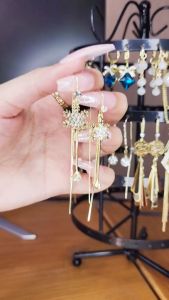 Bông tai dây rút bông tuyết dây rút sang trọng cá tính RK644 - bong tai nữ bông tai đẹp bông tai nữ hàn quốc đi tiệc bông tai dài khuyên tai bông tai nữ dự tiệc bong tai nu BSTKD - [NaLa Shop]