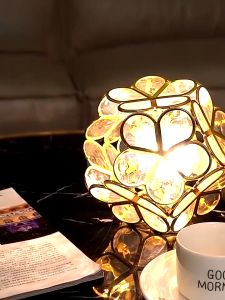 Lampu Plafon Kristal Lampu LED Rumah Proyeksi Lampu Langit-langit Bunga Ruang Makan Ruang Tamu Kamar Tidur Restoran Dekoratif