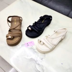 Giày Đế Bằng Xỏ Ngón Quai Hậu Thun Da Mềm Đế Đúc Cao 45P  Cao Cấp A-6809