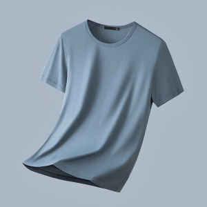 Jeep Ice Silk Mens T-Shirt Short Sleeve Summer Sweat Absorbent Quick Dry Thin Modal Base Shirt Half Sleeve Solid Color