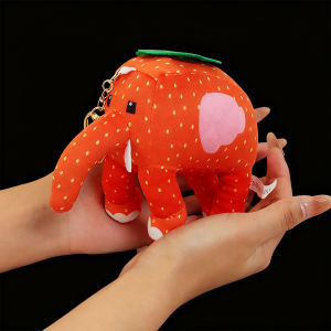 STEAL A BRAINROT Strawberry Elephant Plush Toys Cute No. 67 Keychain Pendant Dolls Game Surrounding Elephant Toys Birthday Gifts