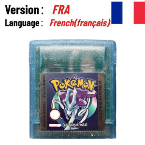 Takara Tomy | FRA Pokemon GBC Game Cartridge 7 Styles Crystal Gold Silver Red Blue Green Special Pikachu Edition For Boy Color GBA SP