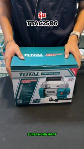 Total ปั๊มลมมินิ 12 โวลต์ พร้อมไฟฉาย LED รุ่น TTAC2506 ( Mini Air Pump ) ปั๊มลม ปั๊มลมพกพา ที่สูบลม ใช้หนีบกับขั้วแบตเตอรี่