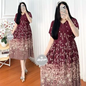 Daster rayon premium busui LD 110 - Daster maura batik cap - Daster kekinian - Baju tidur daster premium