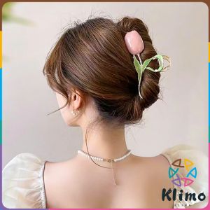 KLIMO Tulip Back of The Head Hair Clip Female Summer Shark Clip Large Hair Accessories Beauty Fairy Lily Pattern