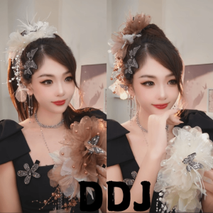 Kẹp Tóc Bướm Hoa Đa Năng Cao Cấp Tua Rua Cá Mập Hạt Mermaid Tăng Khối Lượng Tóc Phụ Kiện Tóc Thời Trang Phong Cách Hàn Quốc Hợp Kim