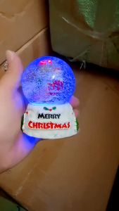 Quả cầu pha lê trang trí Noel quả cầu tuyết trang trí giáng sinh cầu tuyết mini phát sáng - Happy Home 4U