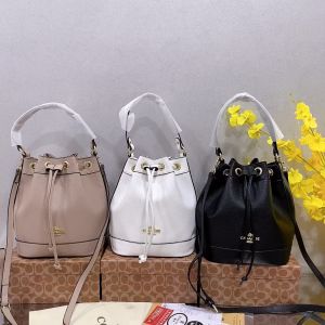 2024 New Womens Bucket Bag Single Shoulder Bag Two Shoulder Straps Versatile Crossbody Bag