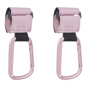 Gumahus | Metal Baby Stroller Hook with PU Leather Velcro Straps 2 Pack