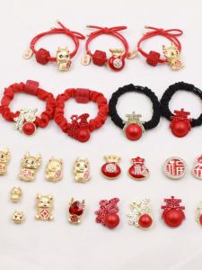 Golden Alloy Hair Ties C-Clasp Cute Dragon Design High Quality Hair Accessories DIY Fashion Jewelry Hair Bands Head Ropes