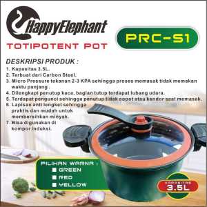 Panci Presto 3.5 Liter Size 24cm HappyElephant PRC-S1 Pan Anti Lengket