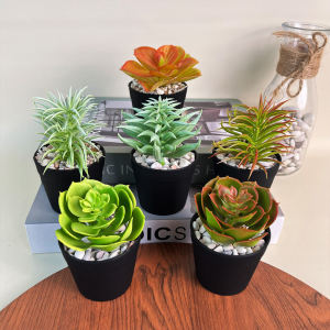 Kaktus Mini Artificial Sukulen Latex Flower Garden Dekorasi Hiasan Meja Rumah Kantor Bundle PBP213