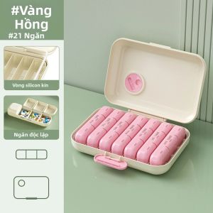 Hộp Đựng Thuốc Bằng Chất Liệu ABS Dung Tích Lớn Di Động Kín Chống Ẩm Hộp Đựng Và Chia Thuốc Du Lịch Tại Nhà