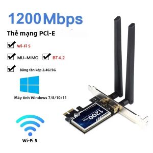 WiFi 6E 5400Mbps PCIe Card Mạng Không Dây AX210 AXE3000 BT5.3 Băng Tần Kép 2.4/5/6GHz MU-MIMO 802.11ax Adapter Dành Cho Win 10/11