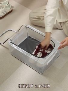 กันน้ำกันฝุ่นกล่องเก็บรองเท้าพกพาง่าย พับได้ มี2ขนาด 40cm 60cm พร้อมส่ง!!