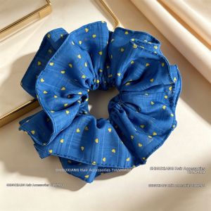 Sweet And Versatile Blue Heart Dot Hair Ties