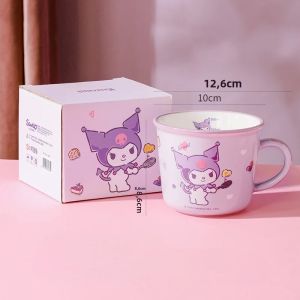 340Ml Sanrio Cốc Sứ Kawaii Hello Kitty My Melody Cinnamoroll Kuromi Thiết Kế Tròn Cốc Sữa Cho Trẻ Em Quà Tặng