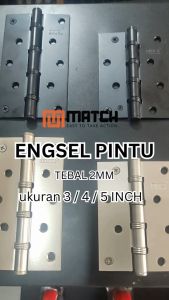 Match Engsel Pintu Jendela Tebal 3 4 5 Inch Murah