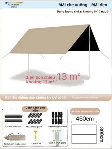 LIWAN | Lều Chống Nắng Mưa Phủ Đen Không Gian Lớn