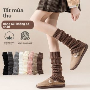Tất Dài Đến Đầu Gối Dày Dặn Dệt Kim Lót Lông Cừu Màu Nữ Tính Cho Bé Gái Mùa Thu Đông Tất Dài Đến Đầu Gối Thoải Mái Đa Năng