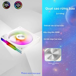 Jungle Leopard | Quạt 12CM Gương Vô Cực Đồng Bộ Ánh Sáng RGB