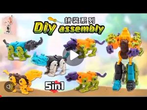 DIY Disassembly Assembly wild animals Toy Set Screw Nut Combination Assembling Lion/wolf/elephant Model Educational Toy for Children Kids Gift